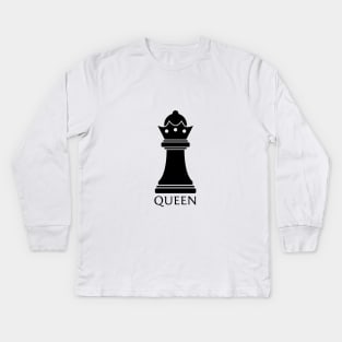 Queen Chess Piece Kids Long Sleeve T-Shirt